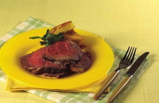 Roastbeef con papas duquesa
